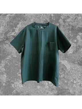 FIOBOC Pocket T Shirt Mens 3XL Dark Green Crew Neck Everyday Basic Tee Cotton